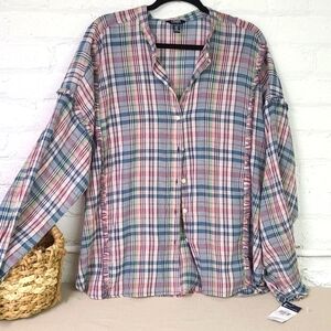 NWT CHAPS LOOSE LIGHTWEIGHT BUTTON DOWN Size XXL